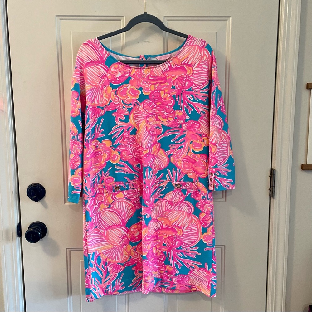 Lilly Pulitzer Lena Dress, EUC, Fan-Tastic, M